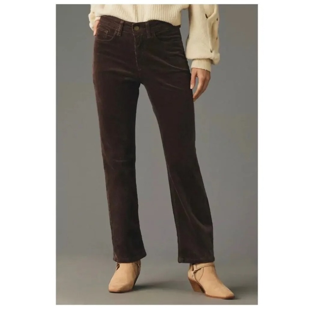 Anthropologie Pilcro Jeans Womens 26 Fall Boho Chocolate Brown Yaya Corduroy